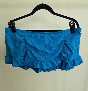 Bisou Bisou Blue Ruffled Bikini Bottom